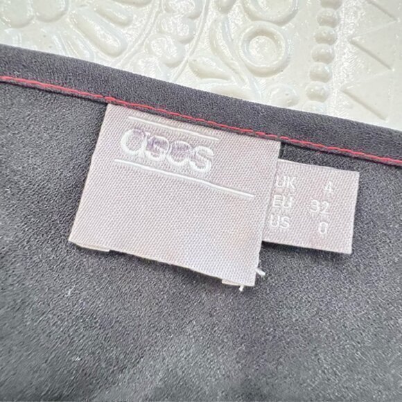 ASOS Fringed Western Tank Top Womens Black Red Embroidered Rockabilly Size 0 - Picture 9 of 11